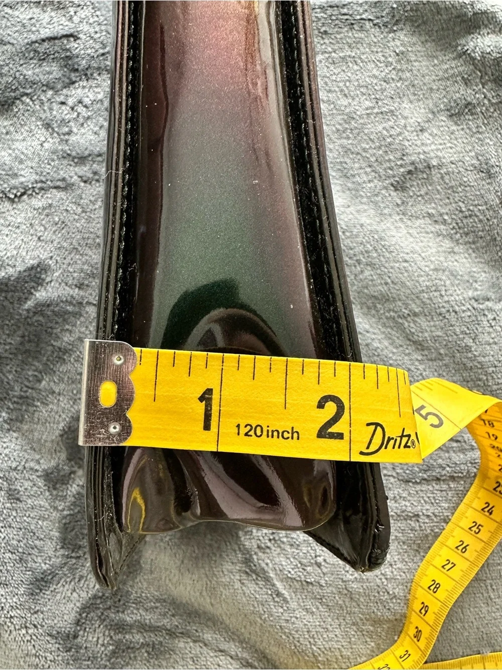 Pauric Sweeney Genuine Python Patent Leather Envelope Clutch Made in Italy